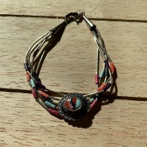 Q. T. Sterling Silver Southwestern Bracelet